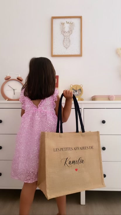 Sac en toile de jute personnalisable