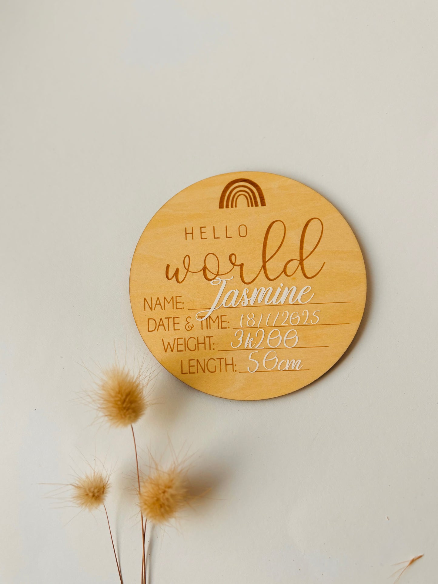 Plaque bois naissance
