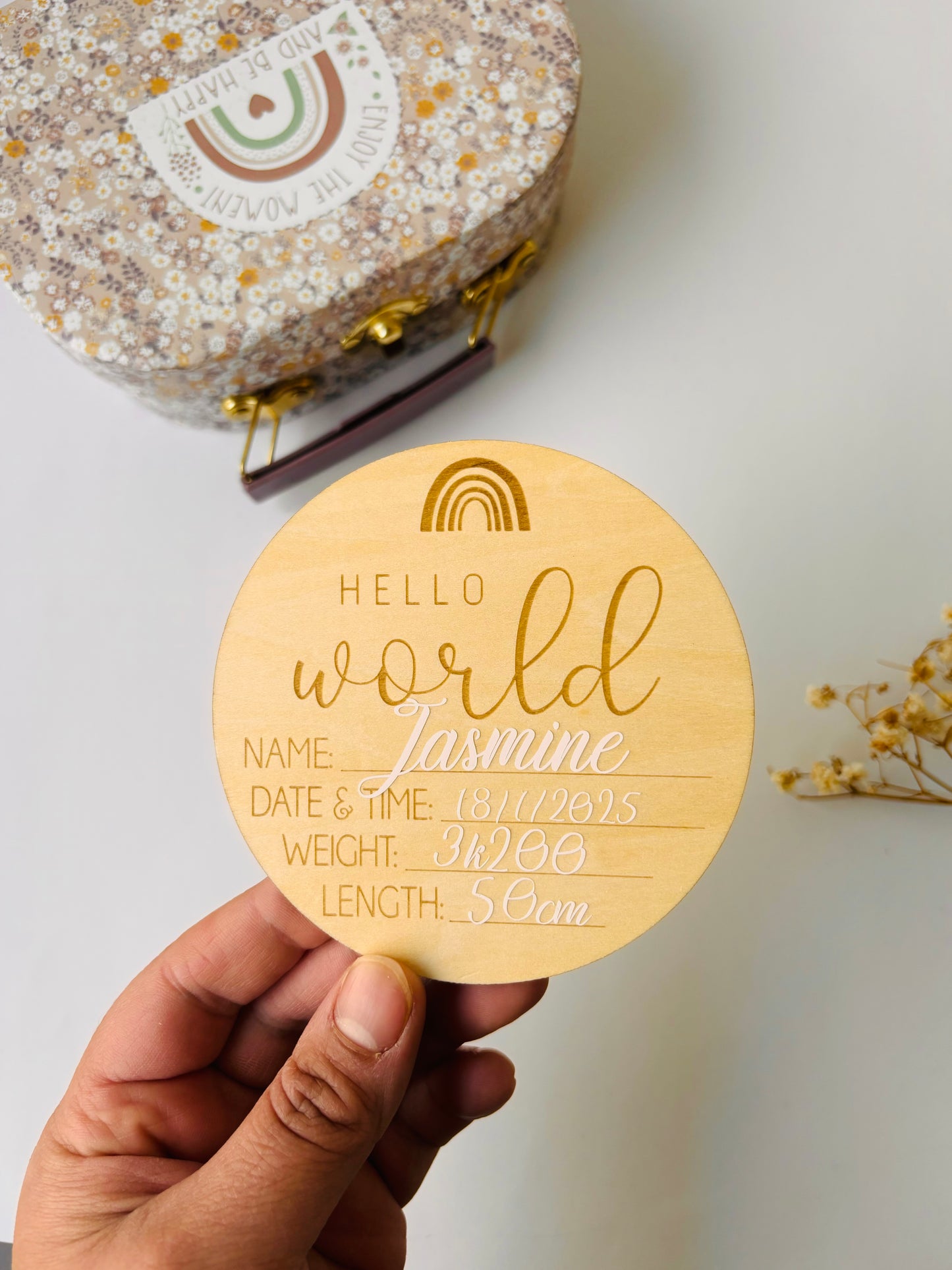 Plaque bois naissance
